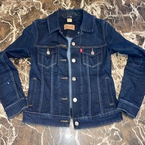 Levi’s Womens Dark Wash Jean Jacket Size XS